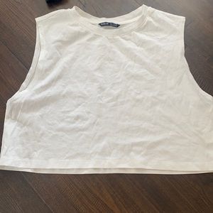 Cropped white Tank top